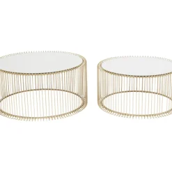 Tische-KARE Design Couchtisch Wire Messing (2/Set)