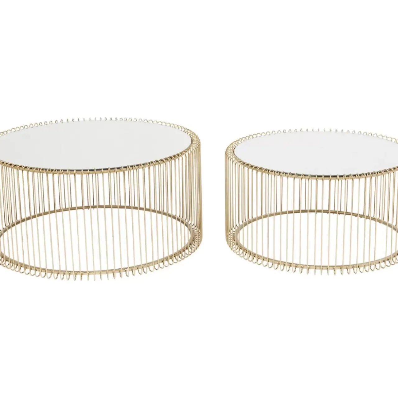 Tische-KARE Design Couchtisch Wire Messing (2/Set)