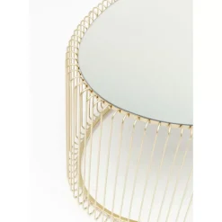 Tische-KARE Design Couchtisch Wire Uno Brass 60X90Cm