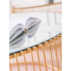 Tische-KARE Design Couchtisch Wire Uno Brass O80Cm