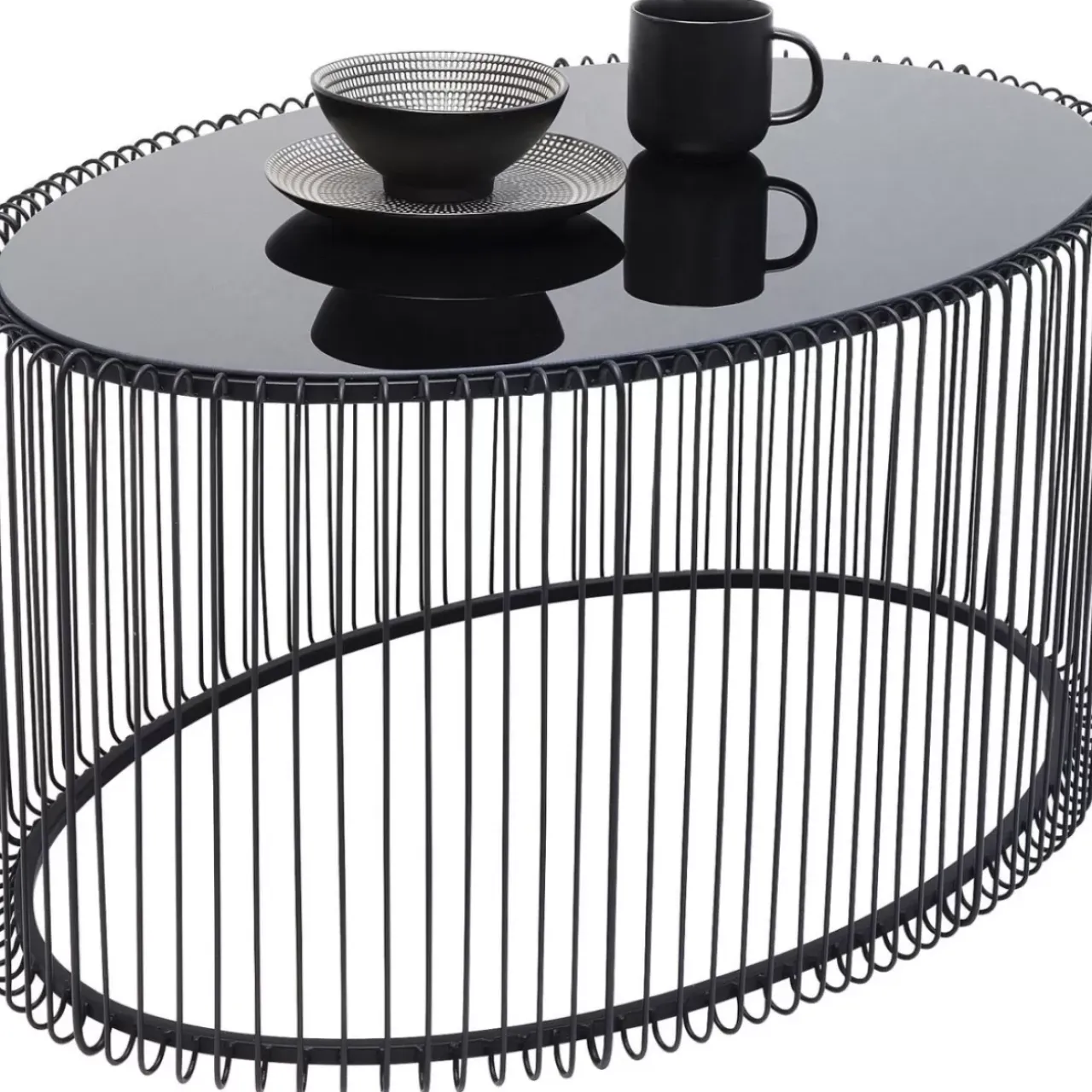 Tische-KARE Design Couchtisch Wire Uno Schwarz 60X90Cm