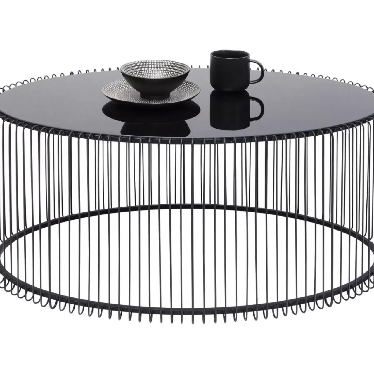 Tische-KARE Design Couchtisch Wire Uno Schwarz 60X90Cm