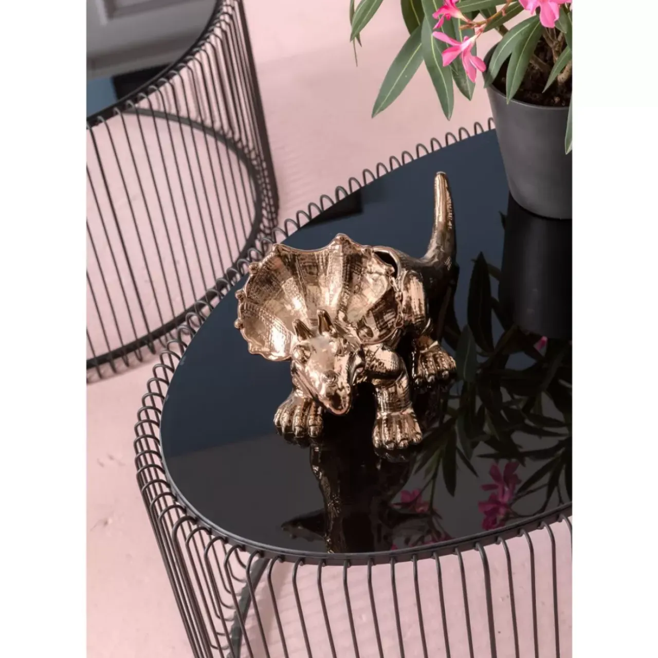 Tische-KARE Design Couchtisch Wire Uno Schwarz 60X90Cm
