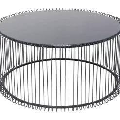 Tische-KARE Design Couchtisch Wire Uno Schwarz O80Cm