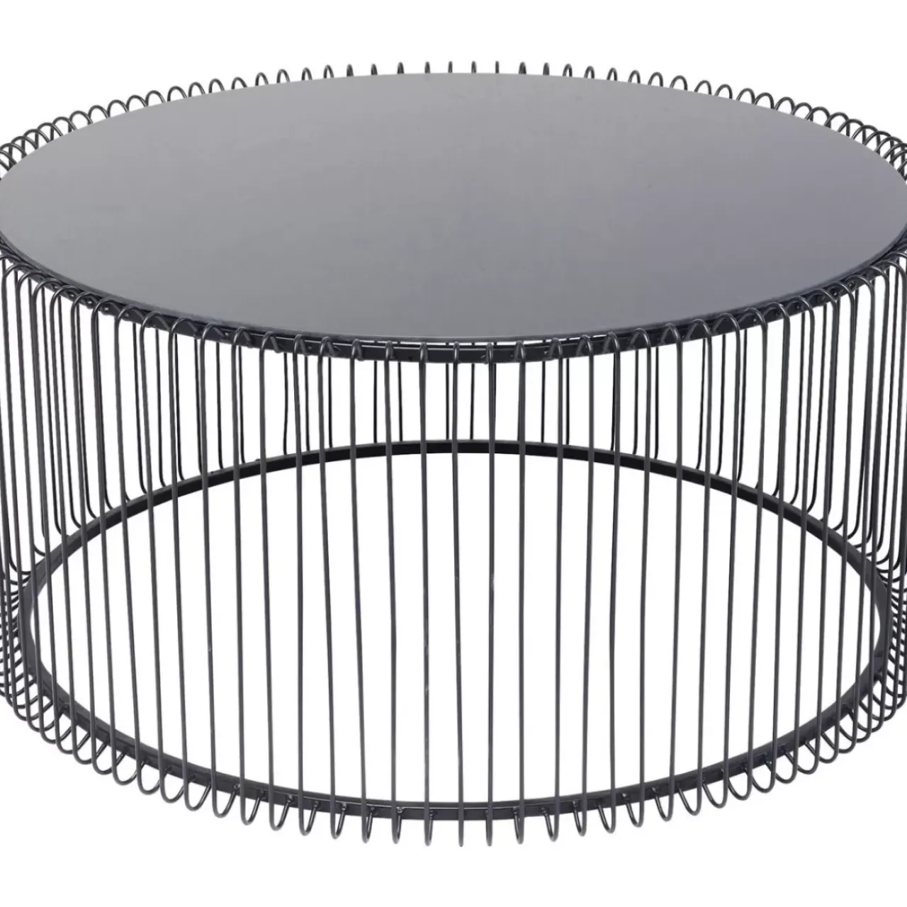 Tische-KARE Design Couchtisch Wire Uno Schwarz O80Cm
