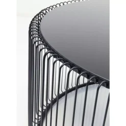 Tische-KARE Design Couchtisch Wire Uno Schwarz O80Cm