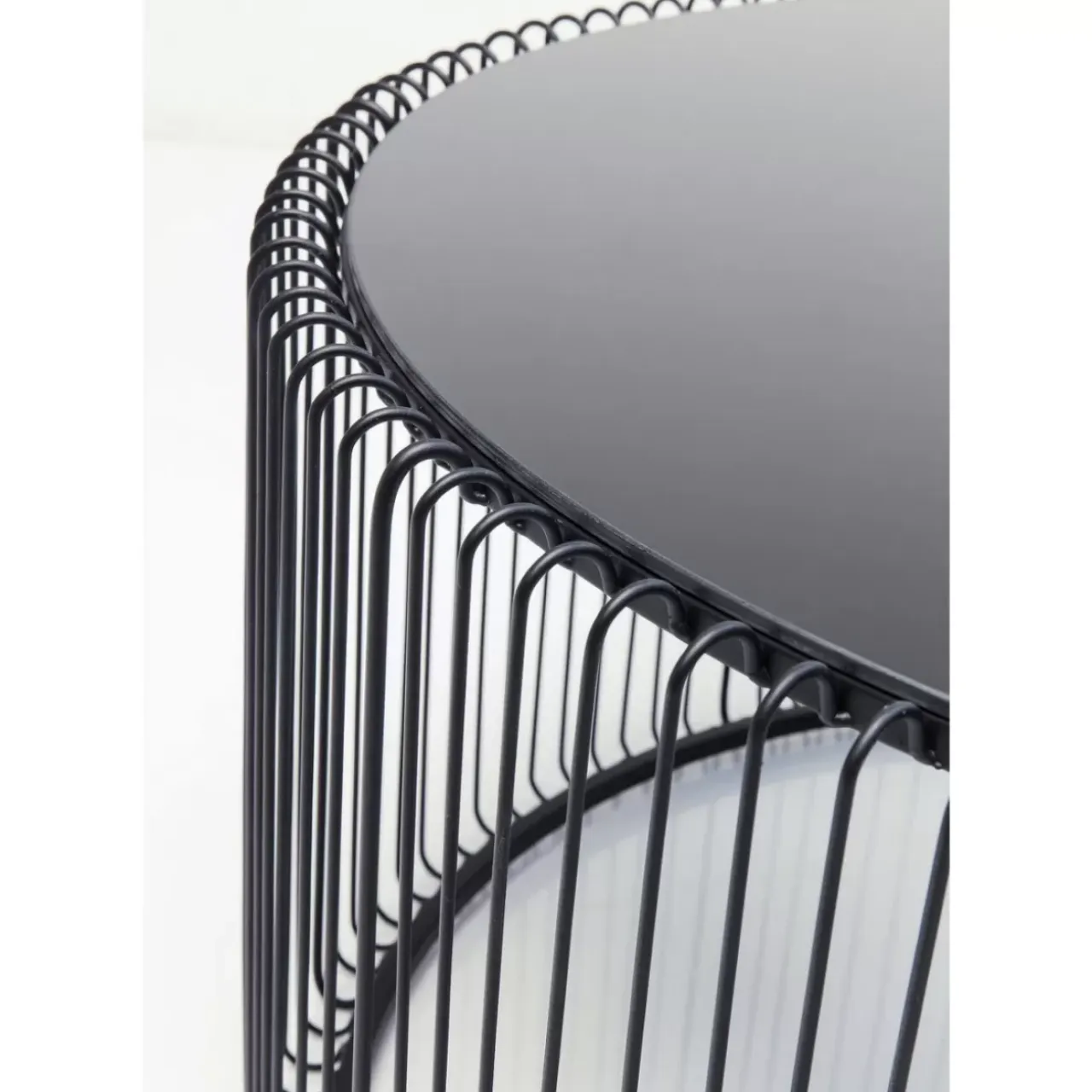 Tische-KARE Design Couchtisch Wire Uno Schwarz O80Cm