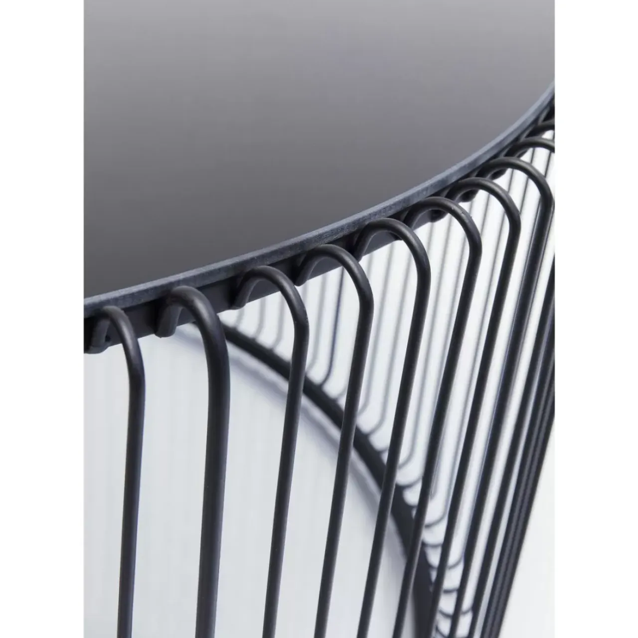Tische-KARE Design Couchtisch Wire Uno Schwarz O80Cm
