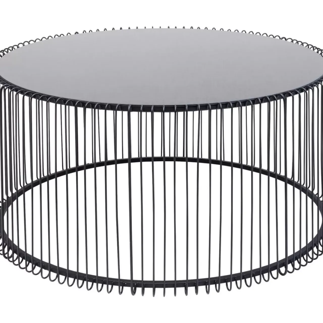 Tische-KARE Design Couchtisch Wire Uno Schwarz O80Cm