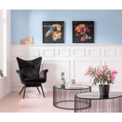 Tische-KARE Design Couchtisch Wire Uno Schwarz O80Cm