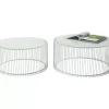 Tische-KARE Design Couchtisch Wire White (2/Set)