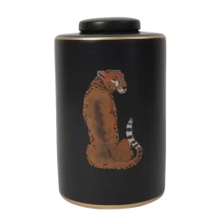 Vasen-KARE Design Deckelvase Leopard
