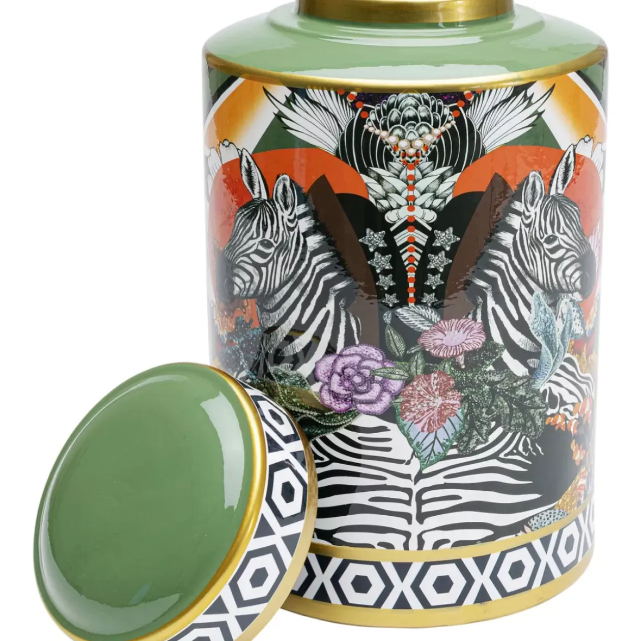 Deko & Geschenkartikel-KARE Design Deko Dose Zebra Duo 30Cm
