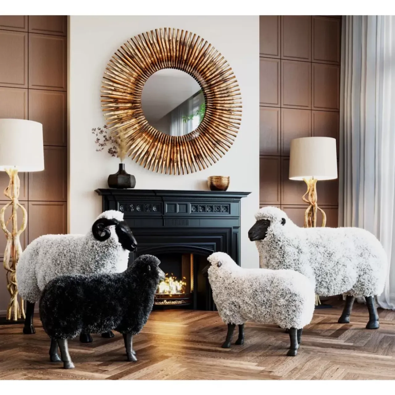 Deko & Geschenkartikel-KARE Design Deko Figur Bathilde Ram Weis 78Cm