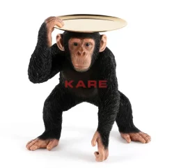Deko & Geschenkartikel-KARE Design Deko Figur Butler Playing Chimp Schwarz 52Cm