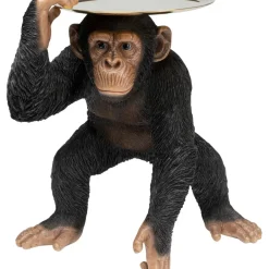 Deko & Geschenkartikel-KARE Design Deko Figur Butler Playing Chimp Schwarz 52Cm