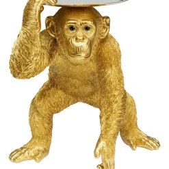 Deko & Geschenkartikel-KARE Design Deko Figur Butler Playing Chimp Gold 52Cm