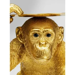 Deko & Geschenkartikel-KARE Design Deko Figur Butler Playing Chimp Gold 52Cm