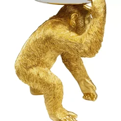 Deko & Geschenkartikel-KARE Design Deko Figur Butler Playing Chimp Gold 52Cm