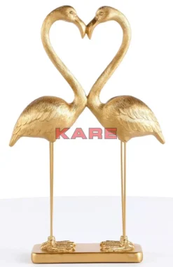 Deko & Geschenkartikel-KARE Design Deko Figur Flamingo Love Gold 63Cm