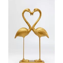 Deko & Geschenkartikel-KARE Design Deko Figur Flamingo Love Gold 63Cm