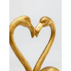 Deko & Geschenkartikel-KARE Design Deko Figur Flamingo Love Gold 63Cm