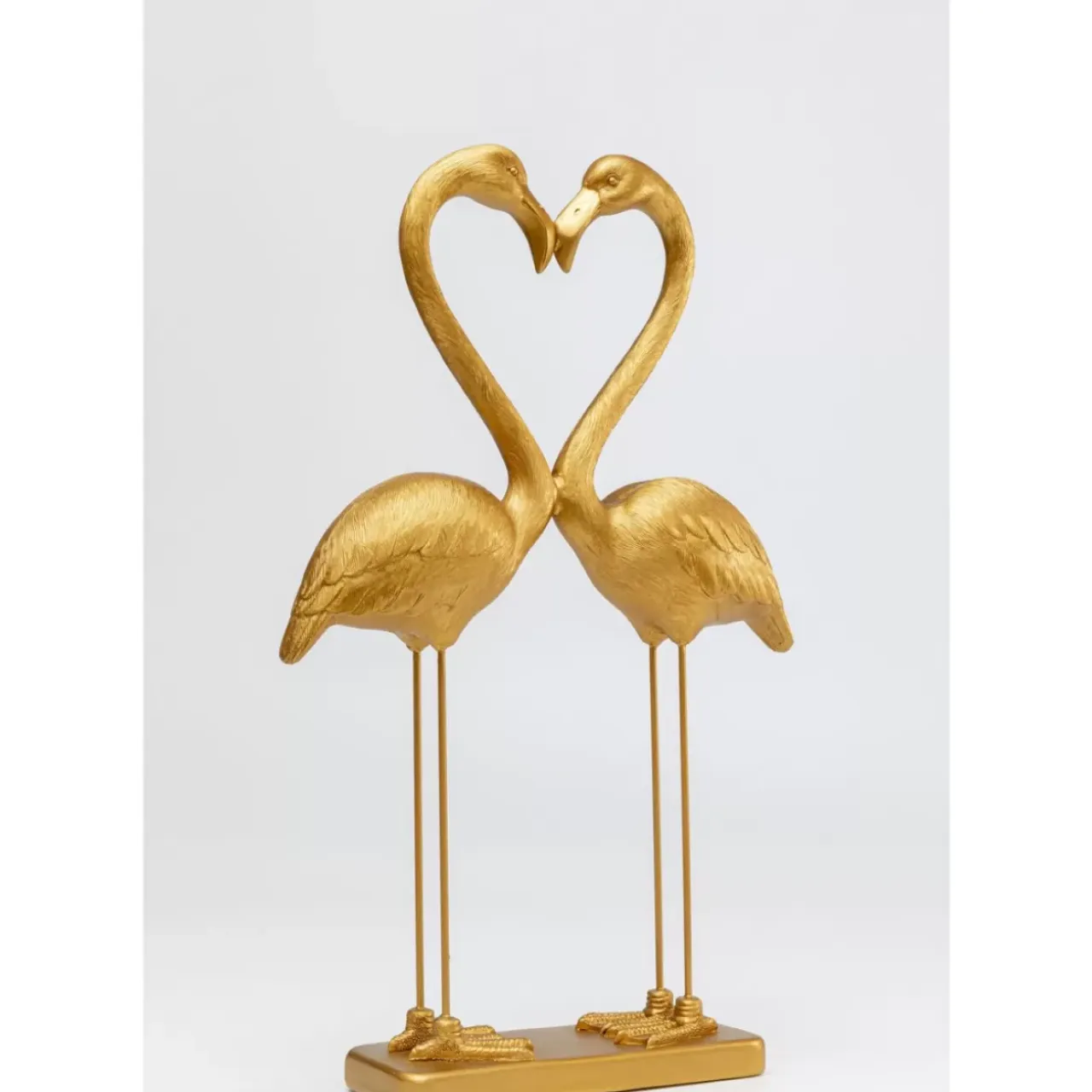 Deko & Geschenkartikel-KARE Design Deko Figur Flamingo Love Gold 63Cm