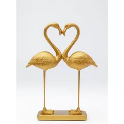 Deko & Geschenkartikel-KARE Design Deko Figur Flamingo Love Gold 39Cm