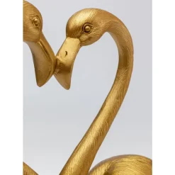 Deko & Geschenkartikel-KARE Design Deko Figur Flamingo Love Gold 39Cm