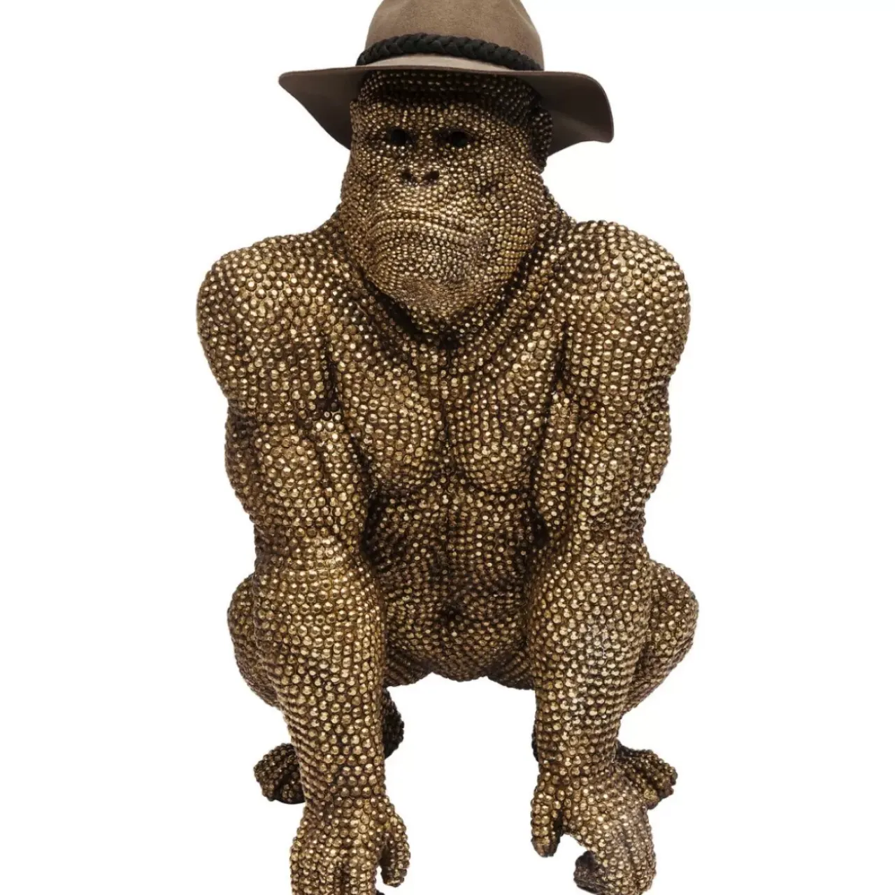 Deko & Geschenkartikel-KARE Design Deko Figur Gorilla Gold 80Cm