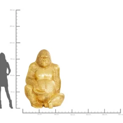 Deko & Geschenkartikel-KARE Design Deko Figur Gorilla Gold Xl 180