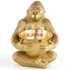 Deko & Geschenkartikel-KARE Design Deko Figur Gorilla Holding Bowl Gold