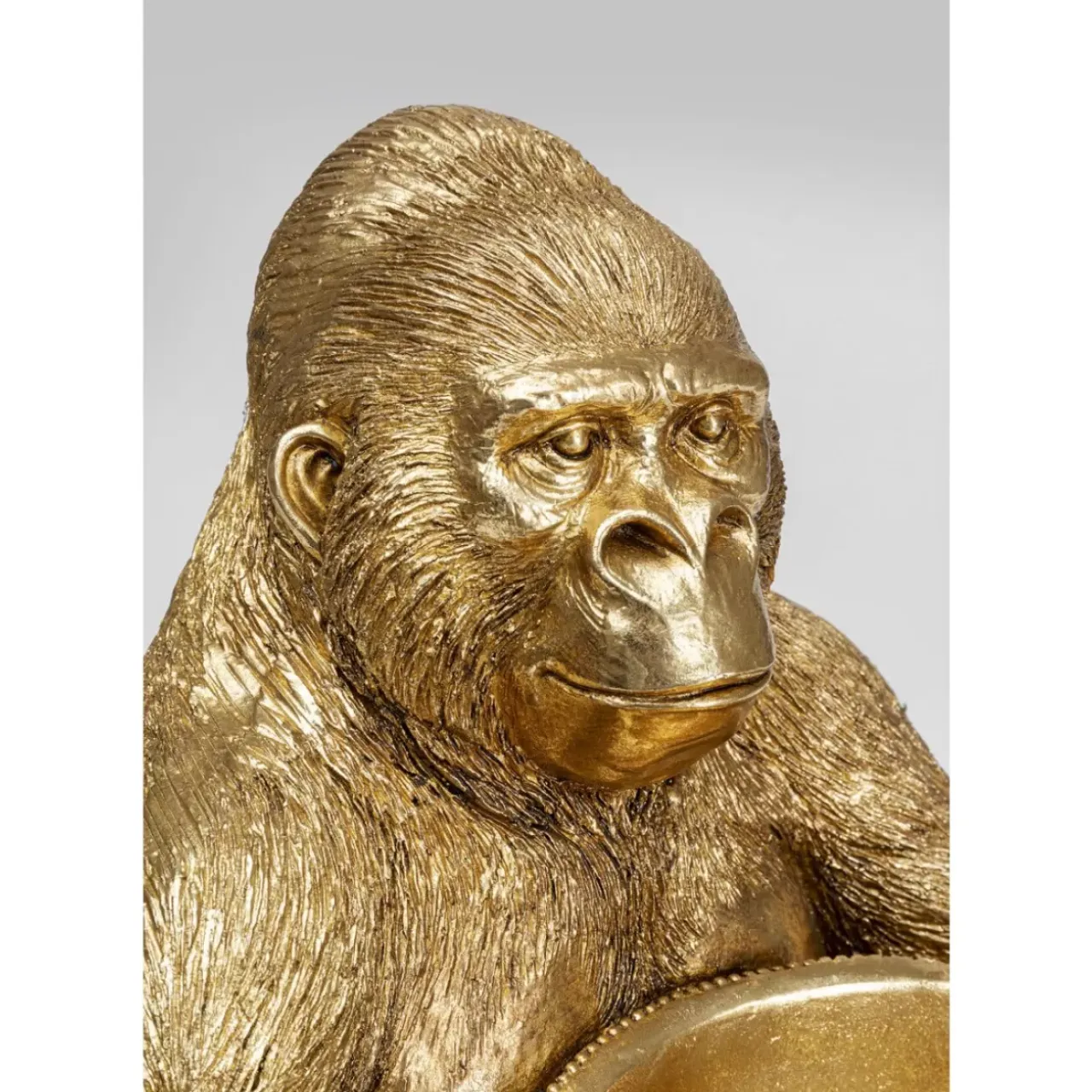 Deko & Geschenkartikel-KARE Design Deko Figur Gorilla Holding Bowl Gold