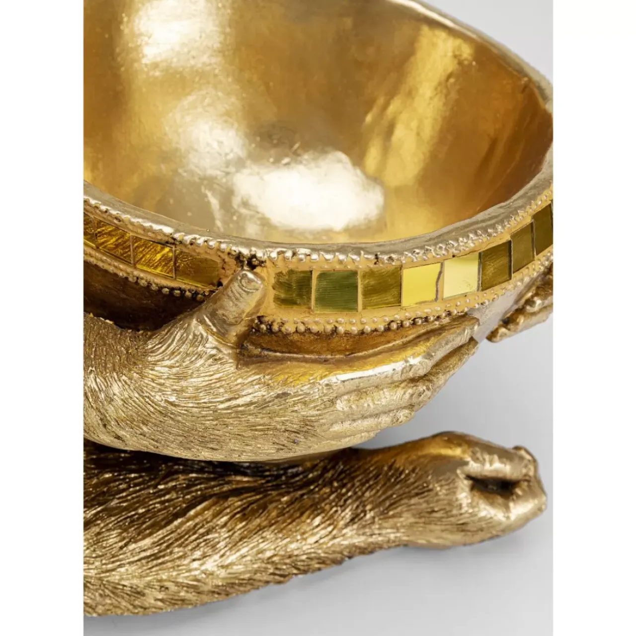 Deko & Geschenkartikel-KARE Design Deko Figur Gorilla Holding Bowl Gold