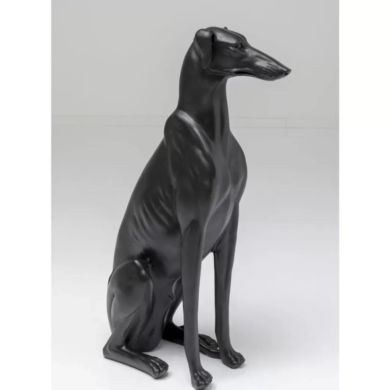 Deko & Geschenkartikel-KARE Design Deko Figur Greyhound Bruno Schwarz Matt 80Cm