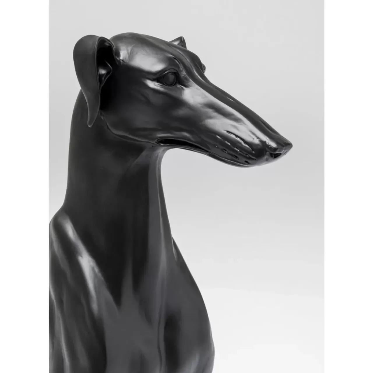 Deko & Geschenkartikel-KARE Design Deko Figur Greyhound Bruno Schwarz Matt 80Cm