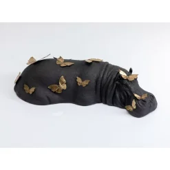 Deko & Geschenkartikel-KARE Design Deko Figur Hippo Butterflies 35Cm