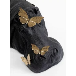 Deko & Geschenkartikel-KARE Design Deko Figur Hippo Butterflies 35Cm