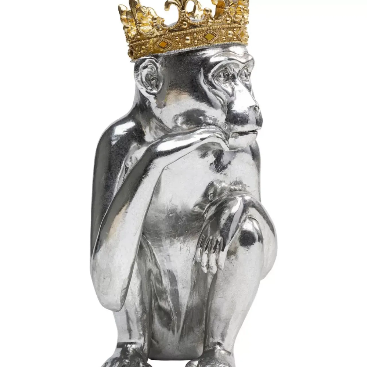 Deko & Geschenkartikel-KARE Design Deko Figur King Lui Silber 35