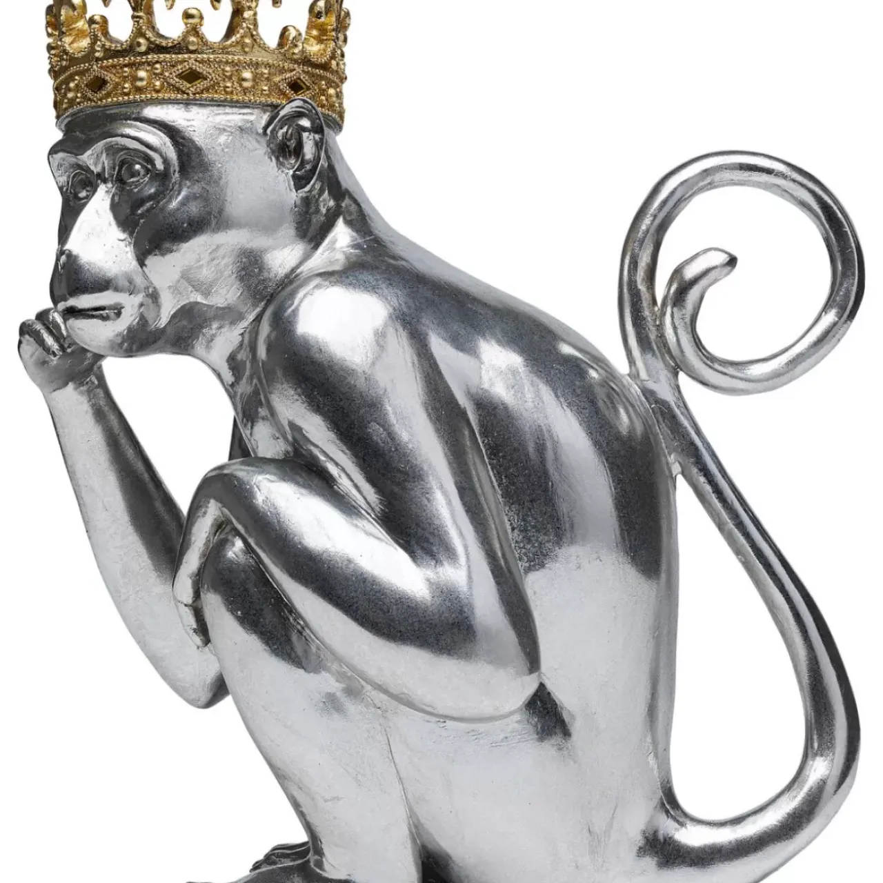 Deko & Geschenkartikel-KARE Design Deko Figur King Lui Silber 35