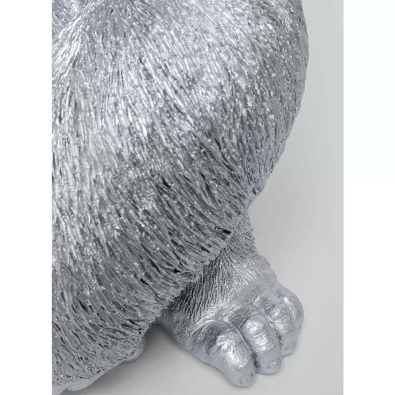 Deko & Geschenkartikel-KARE Design Deko Figur Monkey Gorilla Side Xl Silber Matt