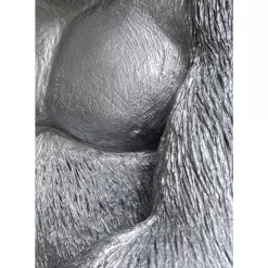 Deko & Geschenkartikel-KARE Design Deko Figur Monkey Gorilla Side Xl Silber Matt