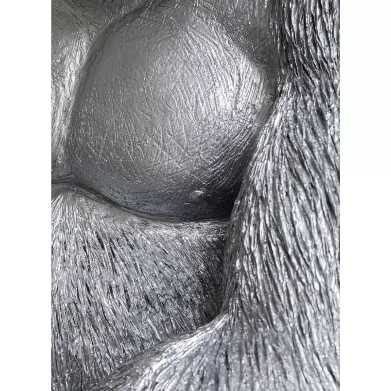 Deko & Geschenkartikel-KARE Design Deko Figur Monkey Gorilla Side Xl Silber Matt