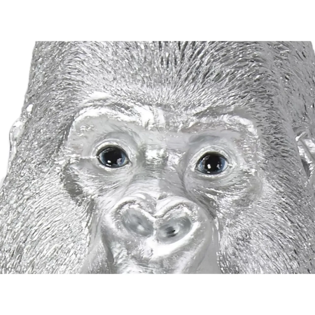 Deko & Geschenkartikel-KARE Design Deko Figur Monkey Gorilla Side Xl Silber Matt