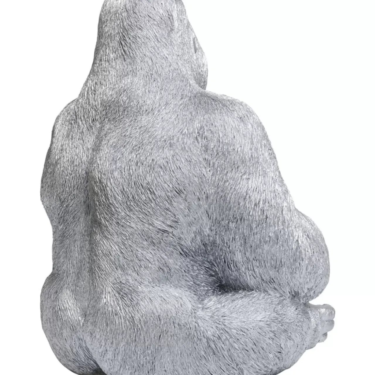 Deko & Geschenkartikel-KARE Design Deko Figur Monkey Gorilla Side Xl Silber Matt