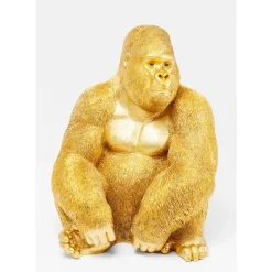 Deko & Geschenkartikel-KARE Design Deko Figur Monkey Gorilla Side Xl Gold