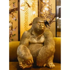 Deko & Geschenkartikel-KARE Design Deko Figur Monkey Gorilla Side Xl Gold