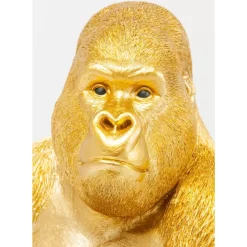 Deko & Geschenkartikel-KARE Design Deko Figur Monkey Gorilla Side Xl Gold