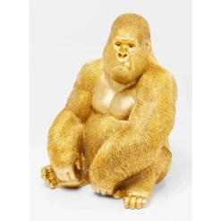 Deko & Geschenkartikel-KARE Design Deko Figur Monkey Gorilla Side Xl Gold