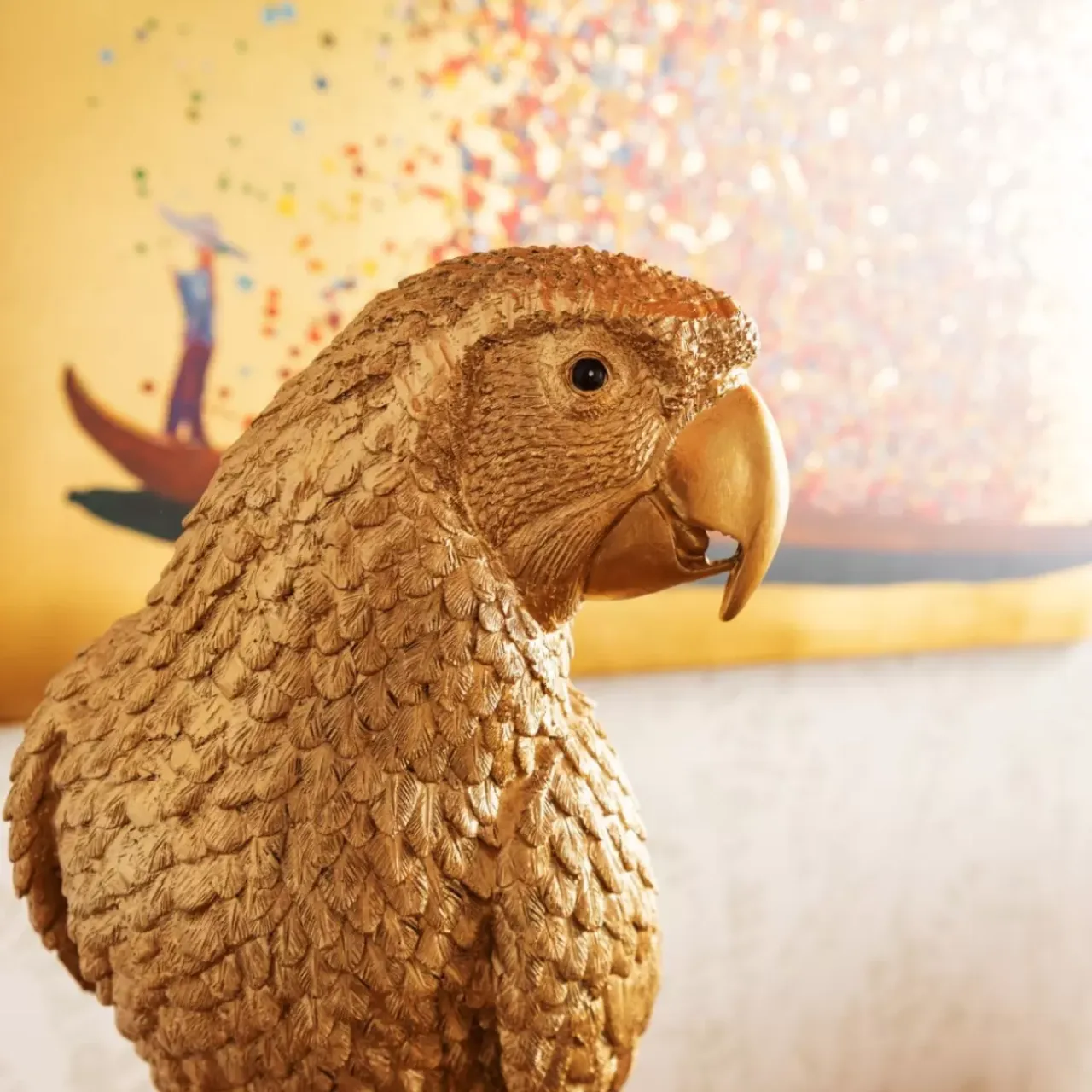 Deko & Geschenkartikel-KARE Design Deko Figur Parrot Gold